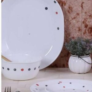 CORELLE LIVINGWARE POLKA DOTTIE 21 PCS DINNER SET