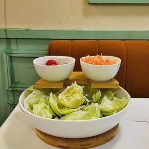 DGN Bamboo Base Salad Bowl with Small Bowls 1