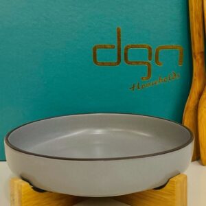 DGN Cinereous Silver Bamboo Stand Dish with Utensils Set