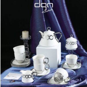 DGN Luxury Silver-Rimmed Tea Set 1