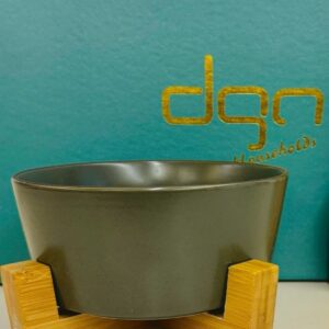 DGN Olive Drab Bamboo Stand Bowl with Utensils Set