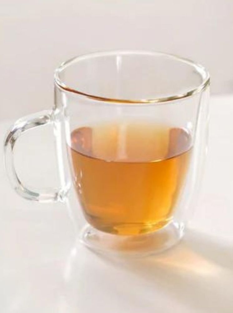 Double Wall Transparent MUG Cup, Set Of 2