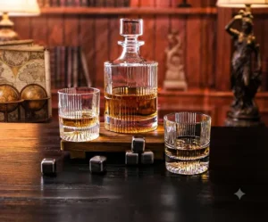 Premium Whiskey Glass with Decanter