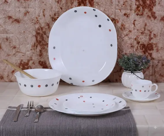Corelle Livingware Polka Dottie Dinner Set
