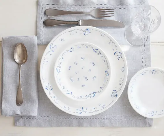 Corelle Livingware Provincial Blue Dinner Set