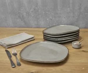 DGN Cinereous Silver Modern Slate Platter Set