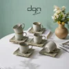 DGN Dark Silver Cup Saucer Set DGN Dark Silver Cup Saucer Set
