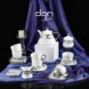 DGN Luxury Silver-Rimmed Tea Set DGN Luxury Silver-Rimmed Tea Set